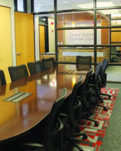 Sustainable finishes Materials include bamboo veneer, glass tiles, pressed sorghum panels, recycled glass countertops and other products with high-recycled content.