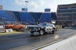 Officer Jim Luckett from Romeoville, Ill., sets off during a drag race. (Photo provided)