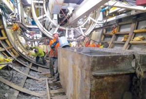 Work on the Black River Tunnel began in 2012 to meet EPA standards. Once complete the waste water tunnel will hold 11 million gallons of wet weather overflow as part of Lorain’s EPA-approved wet weather plan. (Photo provided)