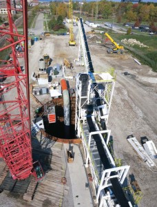 The Black River Tunnel project of Lorain, Ohio, consists of a 23-foot-diameter tunnel bore with a finished inside diameter of 19 feet. The bore is 5,560 feet long and ranges in depth from 115 feet to 185 feet. (Photo provided)