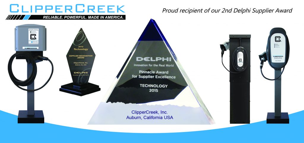 ClipperCreek Wins Delphi Supplier Award