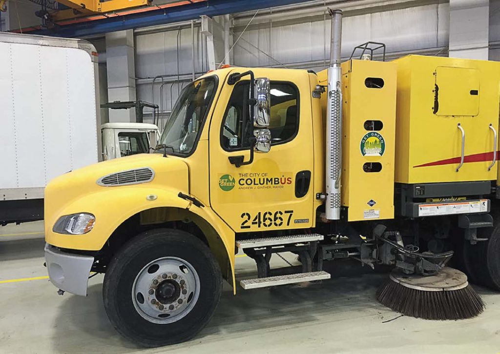 Pictured is one of the Columbus, Ohio’s, street department vehicles. The city is taking part in programs to use alternative fuels and electric vehicles in order to comply with federal regulations and for the betterment of the city. (Photo provided)