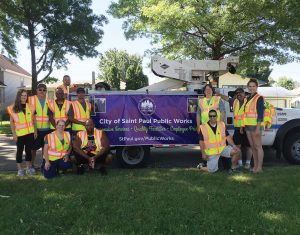 Members of the Saint Paul, Minn., Public Works Department pose before a community parade. The department has taken steps to develop a more diverse workforce. (Photo provided)