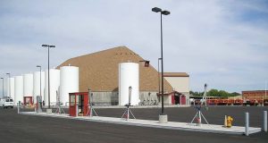The material storage facility for snow removal was an approximately 10 months long project. The cost of the project after completion was $3.2 million. The facility holds 10,000 tons and the tanks have a 230,000-gallon capacity. (Photo provided by the city of Fort Collins, Colo.)