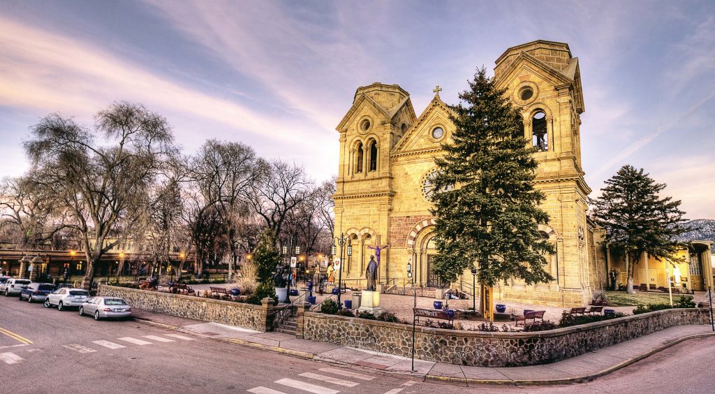 Santa Fe is using its $20 million GRT Bond to address a backlog of road and facility repairs. Pictured is Santa Fe’s Cathedral Basilica of St. Francis of Assisi. (Shutterstock.com)
