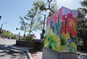 The traffic signal cabinet wraps in Casper, Wyo., credit the artist’s name, but paying artists and making the process easier will draw in more submissions. (Photo provided)