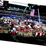 The main exhibit floor of FDIC 2012, at Lucas Oil Stadium in downtown Indianapolis.