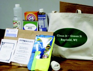 A Clean It/Green It bag from Bayfield, Wis., and its contents