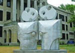 Kenyon College art professor Barry Gunderson’s piece, “Eye to Eye.”