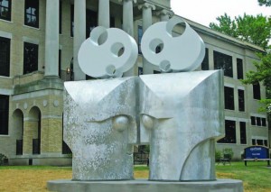 eye to eye by Barry Gunderson Kenyon College art professor Barry Gunderson’s piece, “Eye to Eye.”