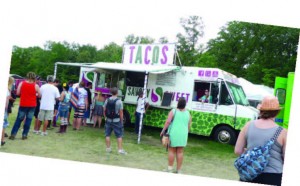 People line up in front of Savory and Sweet at a special event in Knoxville, Tenn. 