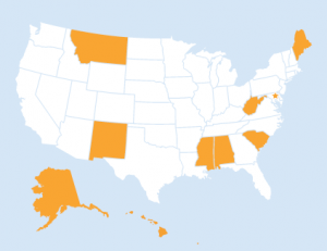 States that receive the most federal funding