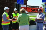 VDOT staff give out maps, water and cookies at the New Kent Rest Area for work zone safety week.