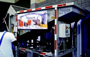 Kois’ brine maker was among hundreds of pieces of winter weather equipment and vehicles on display at APWA’s North American Snow Conference in Charlotte, N.C., in April. 