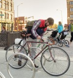 Cities looking to promote cycling throughout the community often start by creating separate bike lanes on city streets. Helping businesses install bike racks outside of their establishments and creating bike boulevards are additional steps that can be taken.