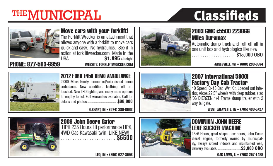 Municipal South Edition August 2013 Classifieds