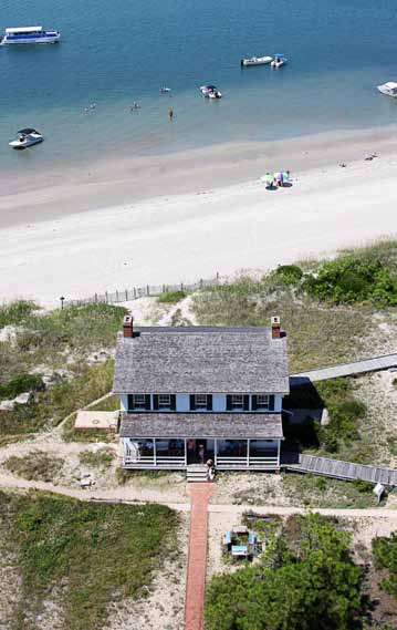The Keepers’ Quarters Museum, located at Cape Lookout National Seashore, North Carolina, can be seen from the top of the lighthouse. (Photo provided)