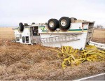 When the tires on a vehicle lock up, they slide across the road surface and create tremendous amounts of heat. If steered on a curve, a top-heavy truck like a fire engine or utility truck in this situation could also roll. (Shutterstock photo)