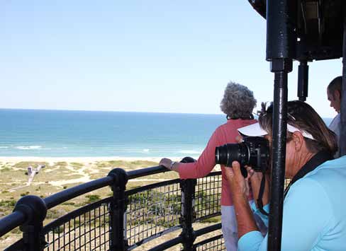 The job description of lighthouse keeper includes making sure visitors are ready to climb; working with them if they are afraid of heights or close spaces; and helping them get them back down safely, said Karen Duggan, park ranger of Cape Lookout National Seashore Lighthouse in North Carolina. (Photo provided)
