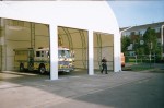 50' wide x 40' long, Temporary fire station and apparatus storage