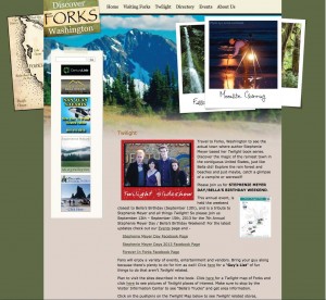 Although the popularity of the “Twilight” series caught Forks, Wash., by surprise, the city is now a model for how to turn literary fame into tourism revenue. Forks’ website directly facilitates readers’ interest.