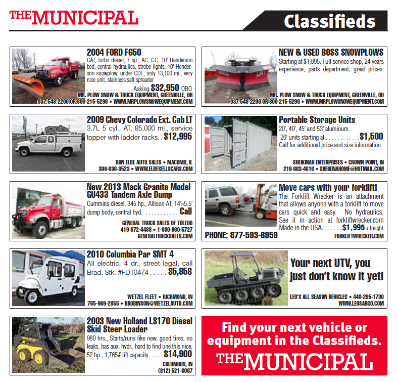 january municipal classifieds