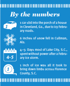 snowfall in the south by the numbers