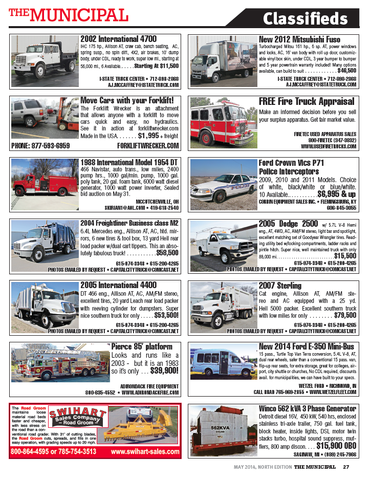 Classifieds From the North Edition