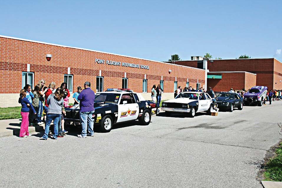 Beat the Heat members from Georgia, Indiana, Illinois, Oklahoma and West Virginia talked to 400 kids at Point Pleasant Intermediate School in West Virginia — much to the delight of both students and teachers. (Photo provided)