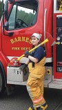 Deanna Glinski is a firefighter with the Barnes Volunteer Fire Department in Wisconsin. Last year she had her own fire to fight when her newly purchased home burned to the ground. (Photo provided)