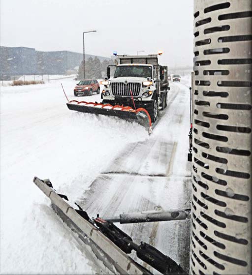 An anti-icing truck prepares the roads prior to an impending snowfall in Bloomington, Minn. The city has its own brine-blending station and uses both regular salt and treated salt. Most of the city’s snow and ice control operators are Minnesota Pollution Control Agency certified road salt applicators. (Photo provided by the city of Bloomington, Minn.)