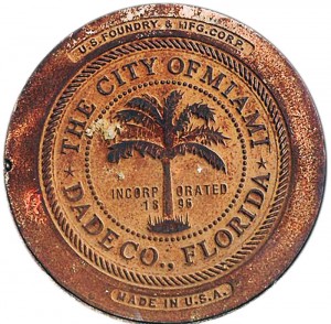 This manhole cover was produced for the city of Miami, Fla. (Photo provided by US Foundry)