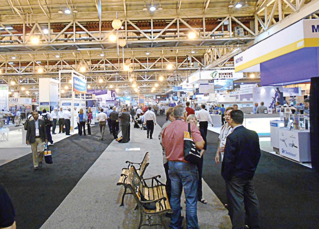 WEFTEC exposition hall runway at the 2014 conference