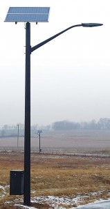 Forks Township, Pa., has solar-powered LED lights along the driveway and in parking areas at its new public works facility, which is in the final stages of completion. (Photo provided)