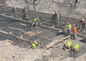 Workers begin construction of the Lake Huron pump station, which will deliver water across three counties and approximately 67 miles. (Photo provided)