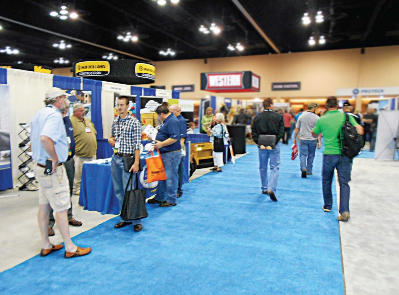 Exhibitors received a crowd of contractors at the 18th annual Snow and Ice Management Association conference. 