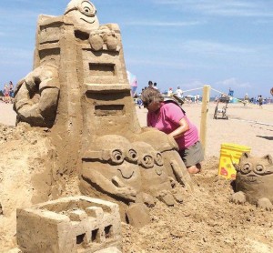 A master sand sculpting competition, held during Mentor’s BeachFest at Headlands Beach State Park, highlights the artisan style of this lakefront event. Beach Fest showcases the work of celebrated artists and gives children and families a chance to sculpt some sandy fun. (Photo provided by city of Mentor)