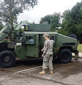 A National Guard Humvee and a DeLorean were new additions to the 2015 Touch a Truck event in Dublin, Ohio, that included public works and public safety vehicles.