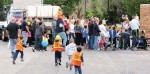 The community of Vernon Hills, Ill., turns out in good numbers and with a crowd of excited children