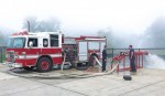 New water delivery accessories are tested at Finley Fire. (Photo provided)