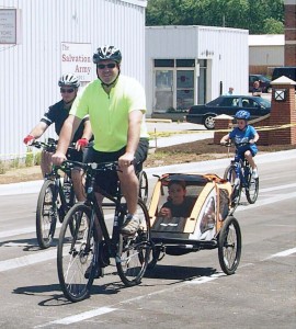 Bicyclists in Danville now enjoy the safety of a shared-use path to get from one side of a busy railway corridor to the other. (Photo provided)