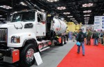 Water and wastewater professionals browsed the exhibit hall, where exhibitors gave away items including portable restrooms. (Photo by Chris Smith)