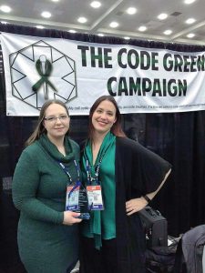 Ann Marie Farina, president of The Code Green Campaign, and Fiona Campbell, secretary