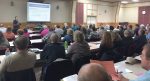 Newly elected mayors, city council members, city clerks and city administrators gain an understanding of budget and fi nance, eff ective city councils, municipal operations and ethics at a Municipal Leadership Academy Part One session in Atlantic, Iowa. (Photo provided)