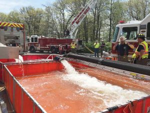 Training exercises provide a means to enhance fire ground operations, particularly in rural communities where static water sources come into play. (Photo provided by Henry Lovett of TurboDraft)