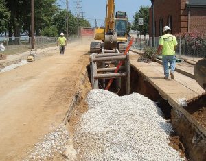 While installing new water lines in Henderson, workers also addressed sewers that already took stormwater, lining them with in situ form. (Photo provided)
