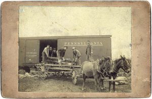 During the late 19th century, hundreds of German and Swiss settlers arrived at the Hohenwald train depot in boxcars such as the one depicted, enhancing the population of Hohenwald and establishing the adjacent village of New Switzerland. Territorial and cultural clashes resulted in litigation, and a judge merged the two towns under the name of Hohenwald. (Photo provided)