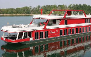 Hundreds of houseboats, such as the 124-foot “Tammie T,” descend on Lake Cumberland for the annual National On Water Houseboat Expo. (Photo provided)