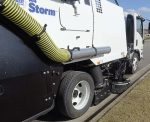 Schwarze’s new A4 Storm regenerative air sweeper features a short wheelbase, high maneuverability and a full-size sweeper performance, making it versatile no matter the season. (Photo provided)