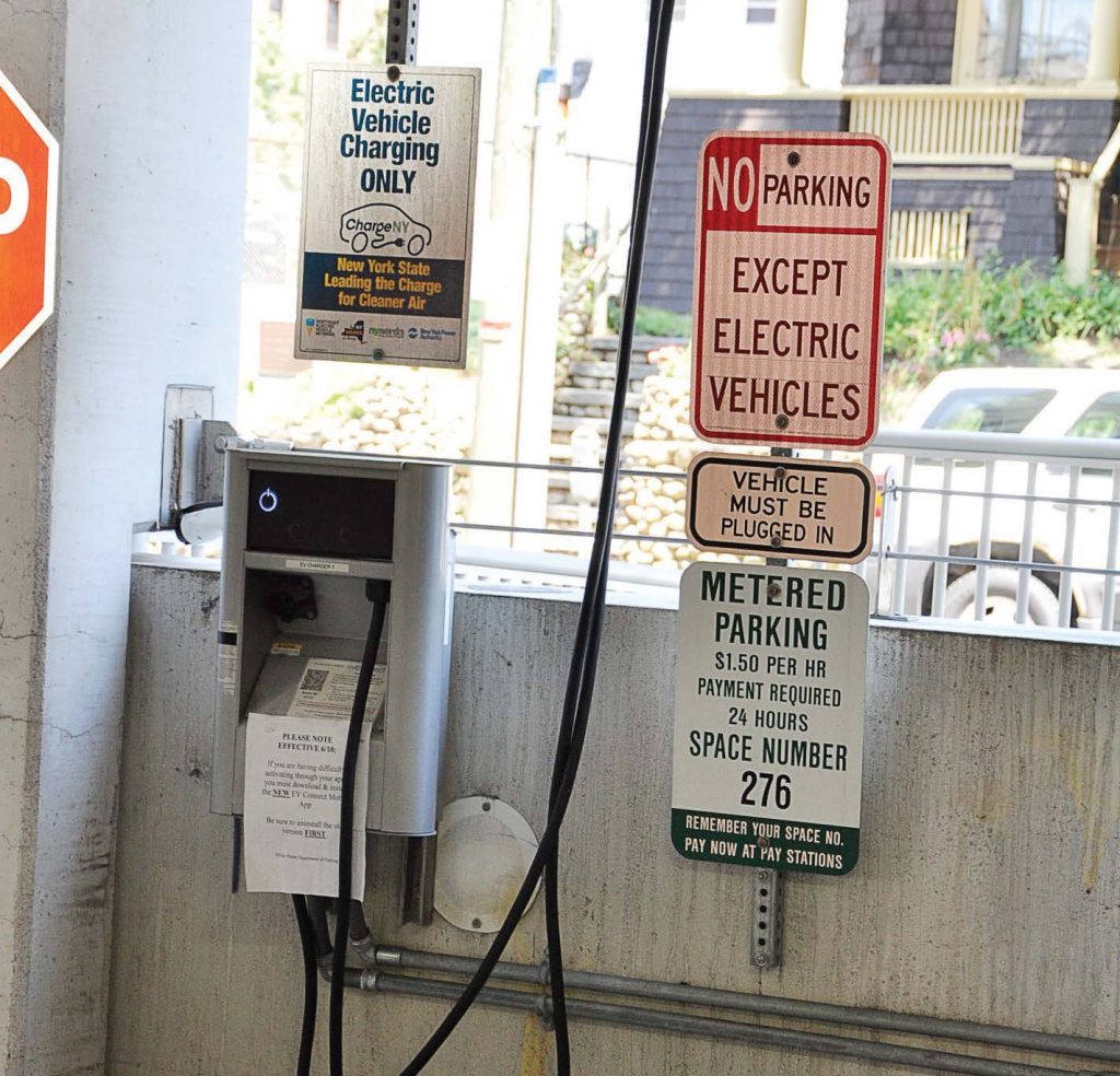 White Plains, N.Y., has 20 publicly accessible electric charging stations, which have seen an increase in use and interest. (Photo provided by city of White Plains)